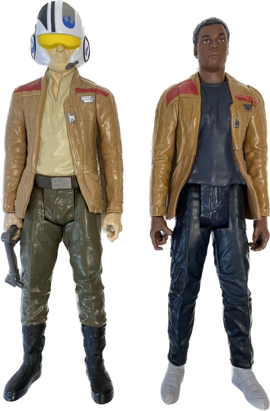 THE FORCE AWAKENS Finn & Poe Dameron STAR WARS ACTION FIGURES 12"